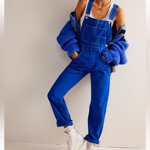 Free people ziggy overalls Brady blue xs nwot
